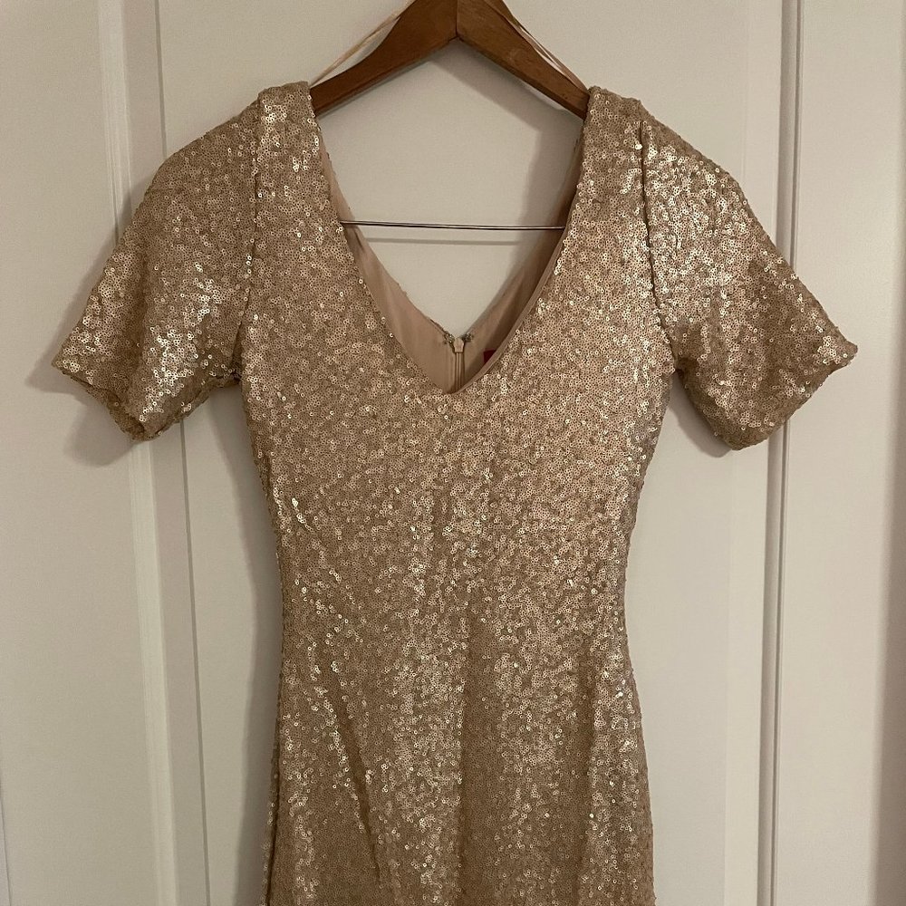 Champagne Sequined Dress